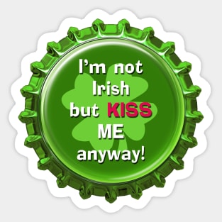 St. Patrick's Day Magnet and Sticker | KISS Me by Cherie(c)2022 Sticker